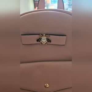 Small dusty pink/muave bee backpack faux leather